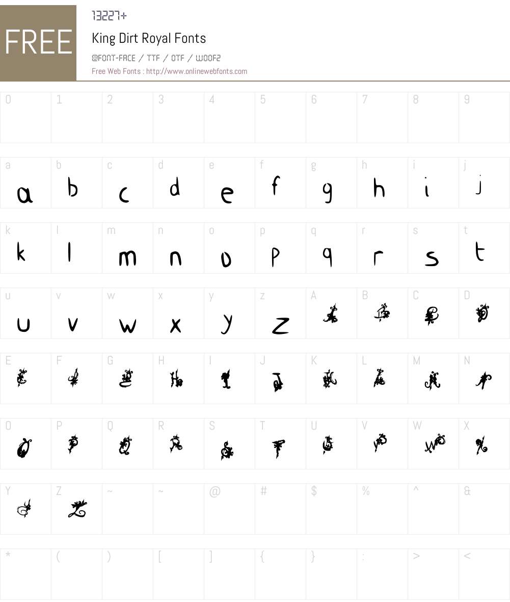 King Dirt Royal Font Screenshots