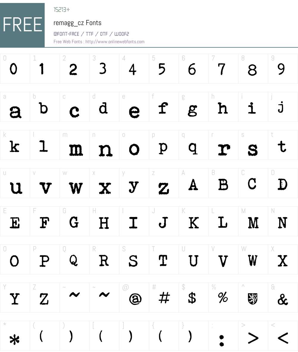 remagg_cz Font Screenshots