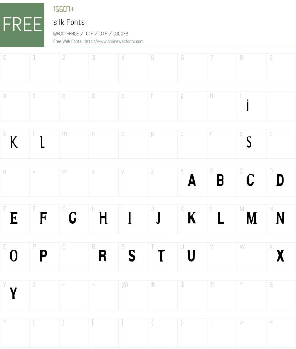silk Font Screenshots