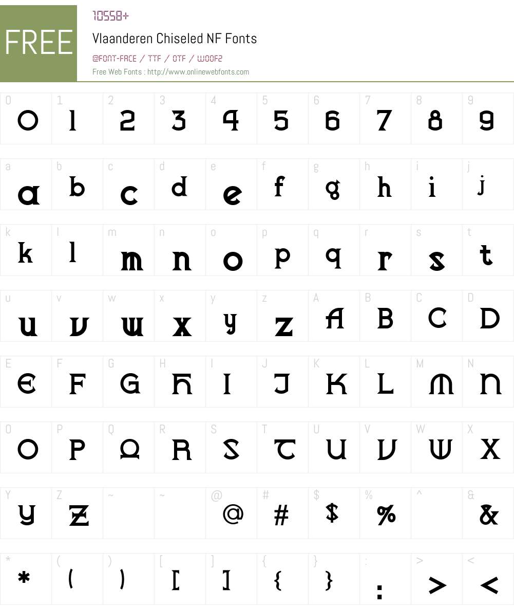 Vlaanderen Chiseled NF Font Screenshots