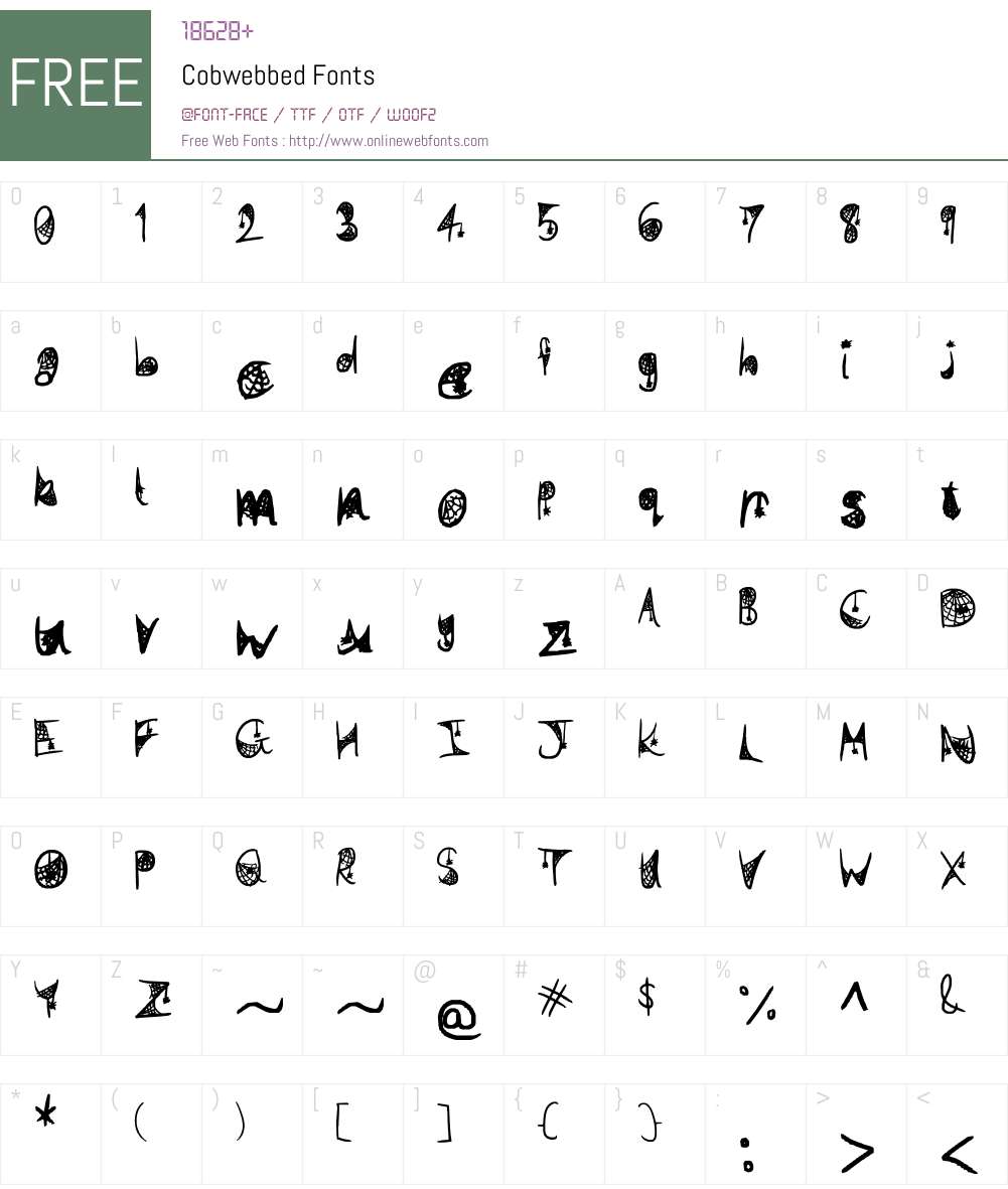 Cobwebbed Font Screenshots