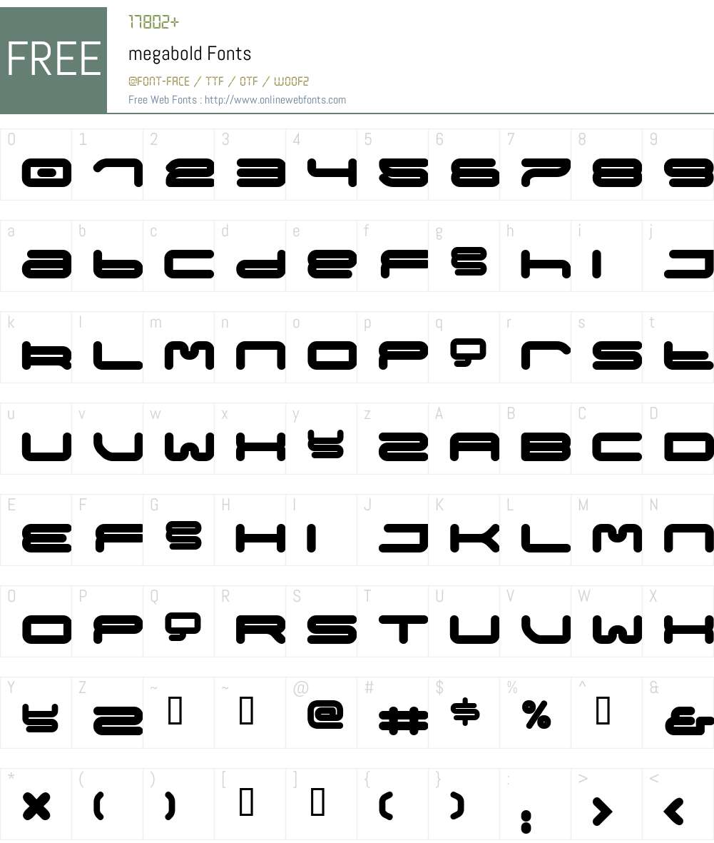 megabold Font Screenshots