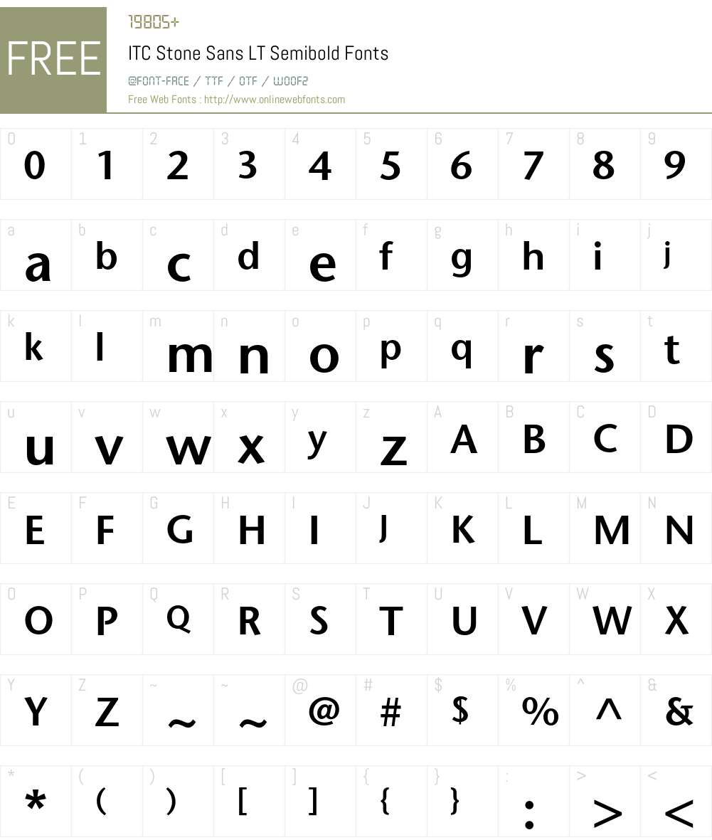 ITC Stone Sans LT Font Screenshots