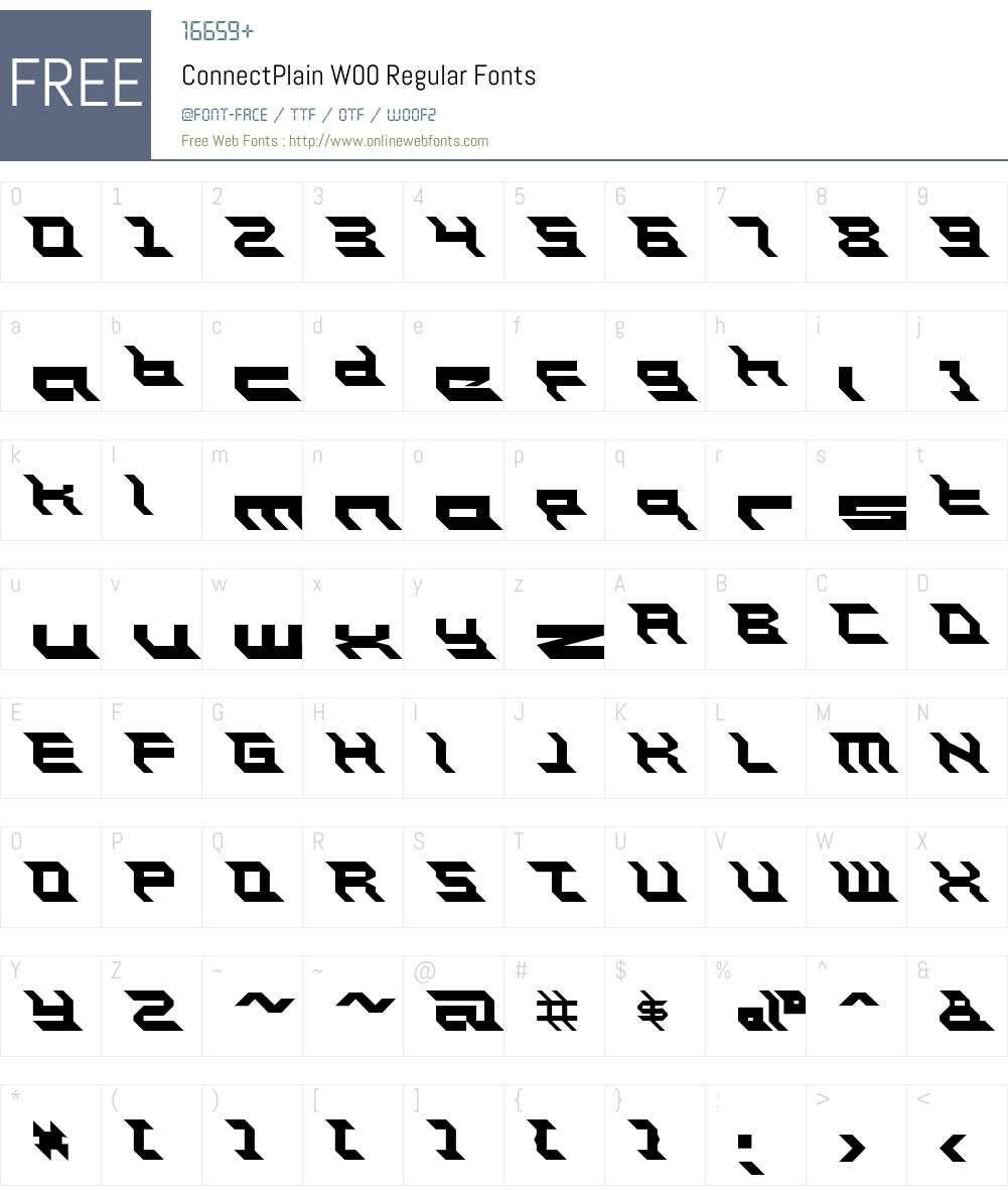 ConnectPlain Font Screenshots