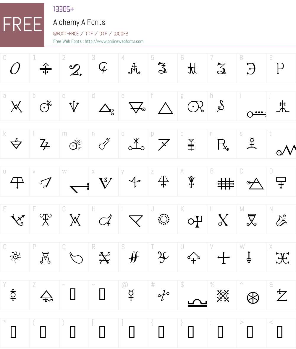 Alchemy A Font Screenshots
