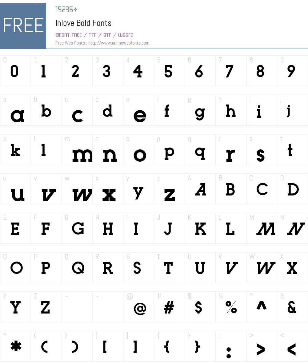 Inlove Font Screenshots