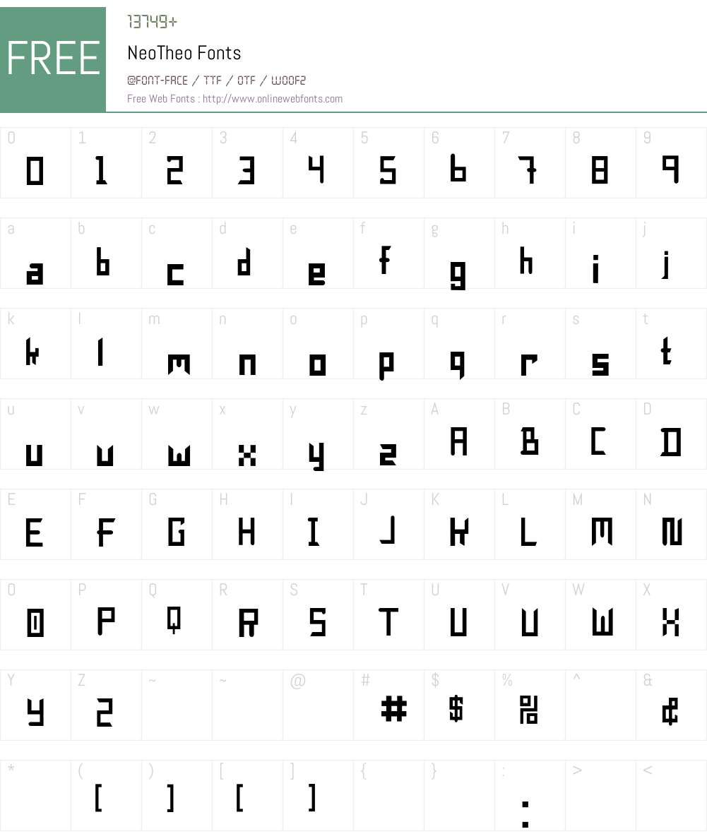 NeoTheo Font Screenshots