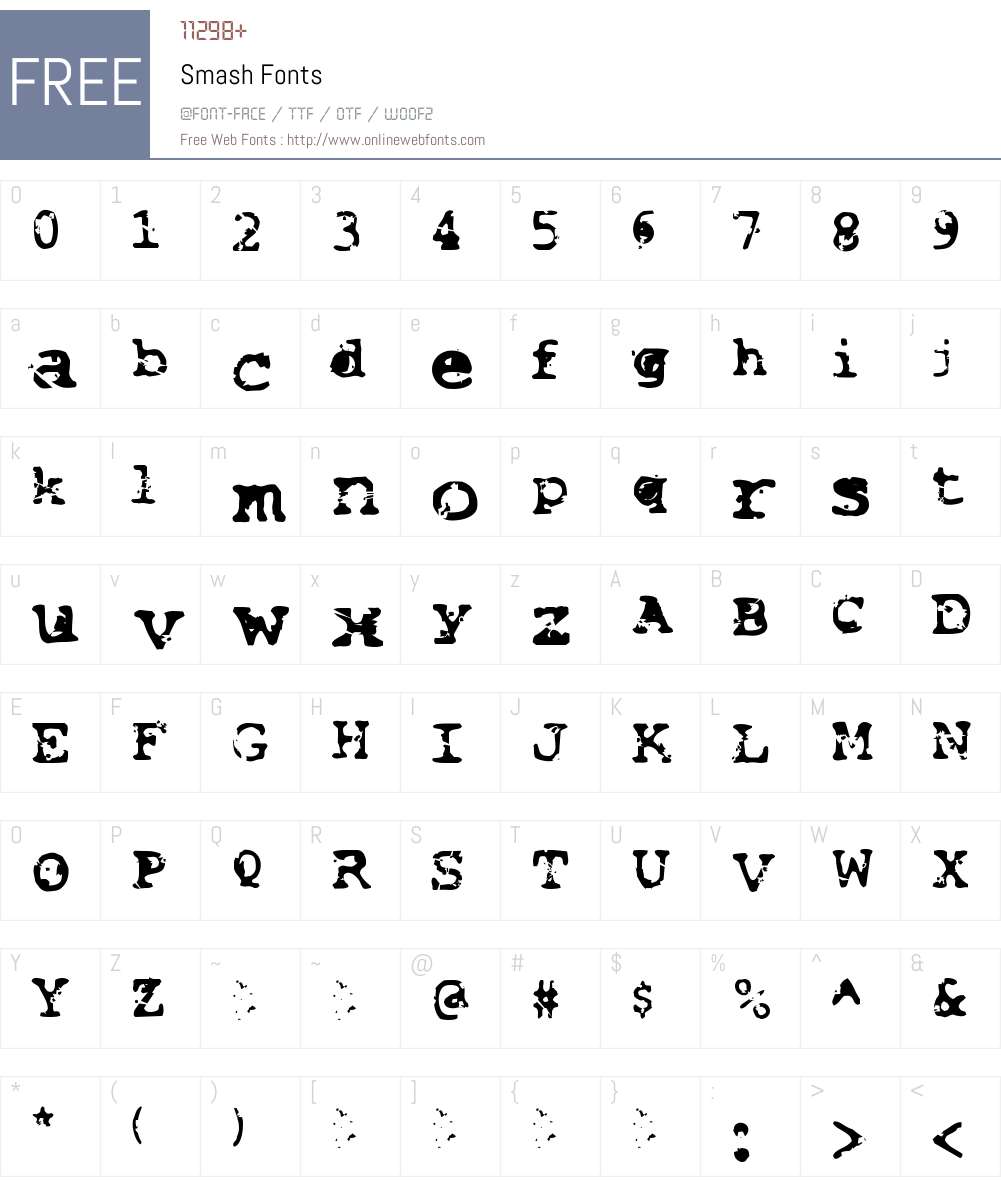 Smash Font Screenshots