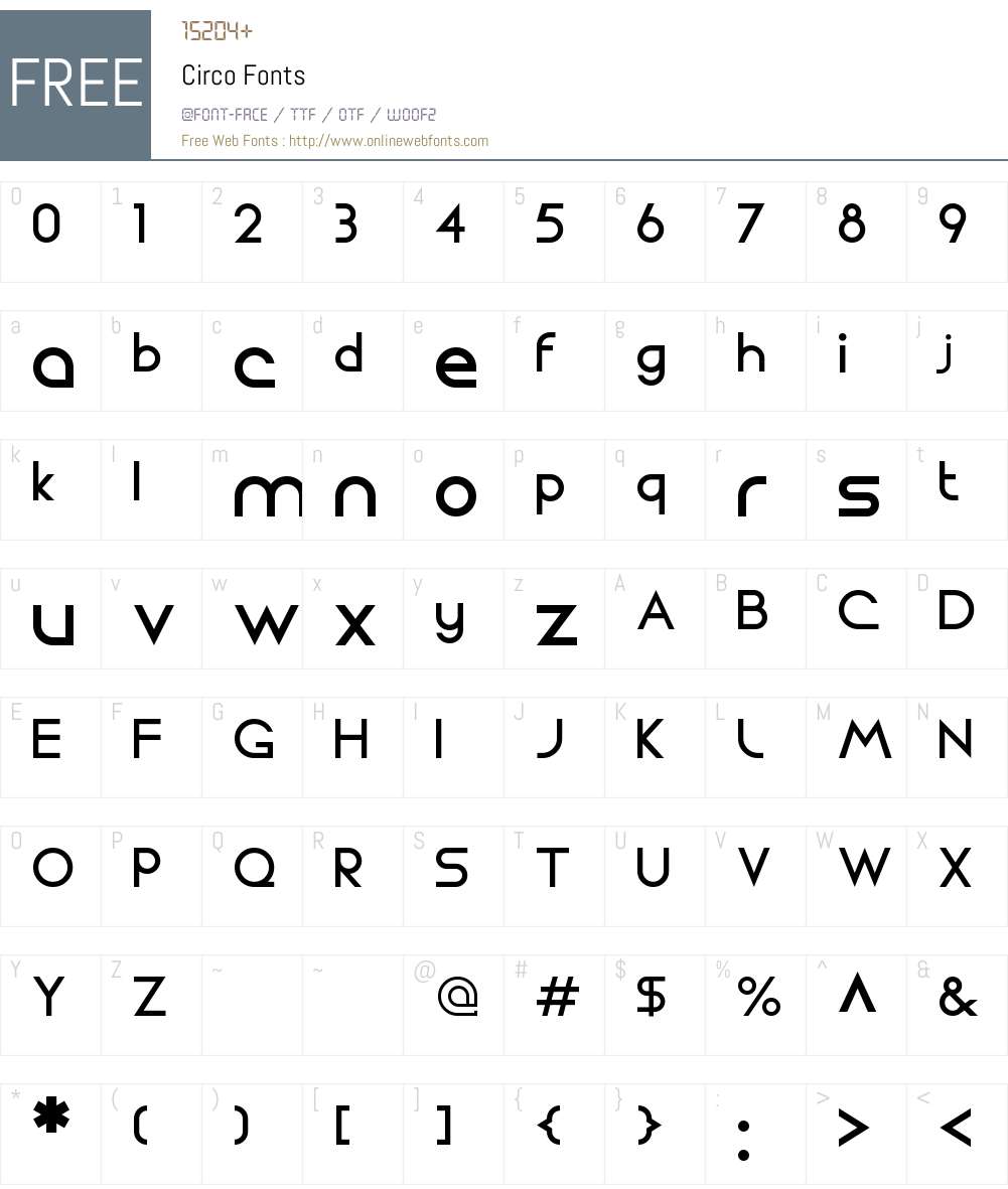 Circo Font Screenshots