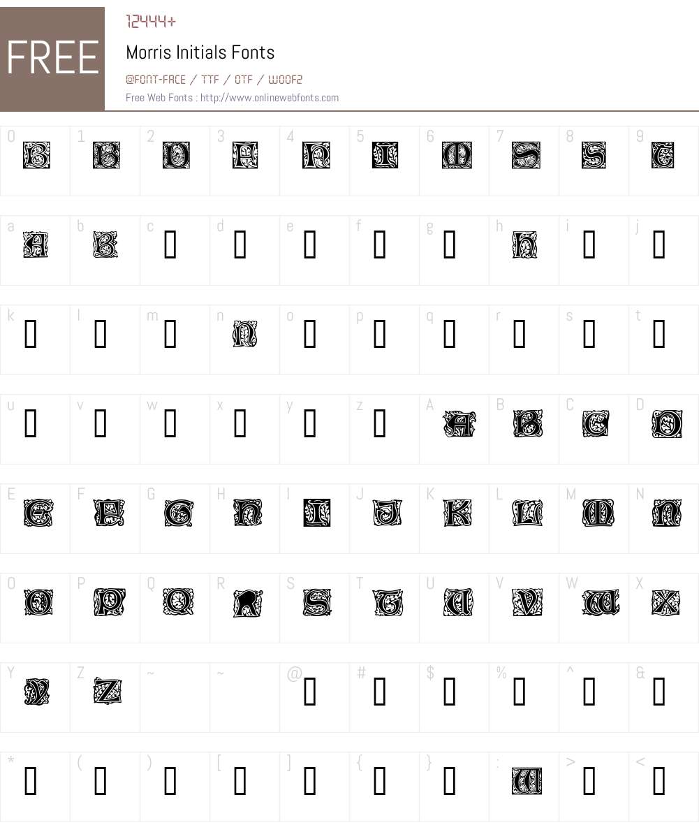 Morris Font Screenshots