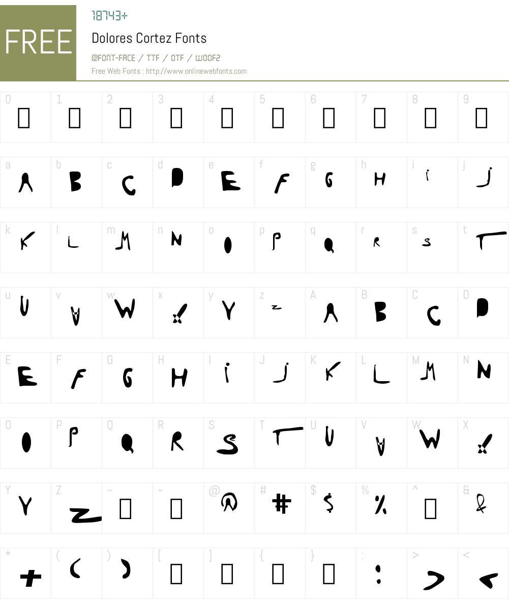 Dolores Cortez Font Screenshots