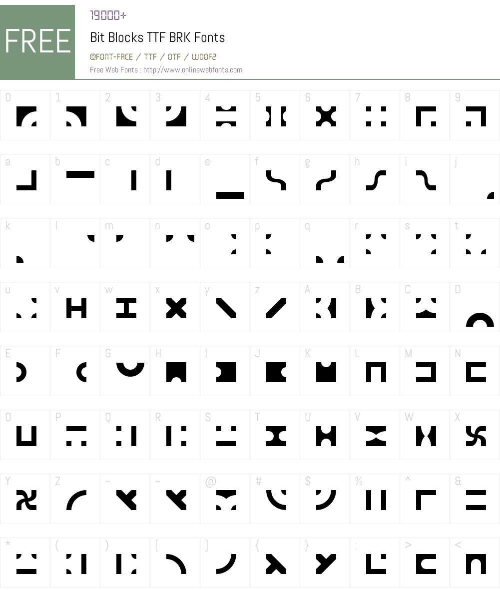 Bit Blocks TTF BRK Font Screenshots