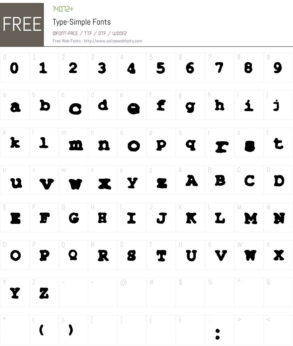Type-Simple Font Screenshots
