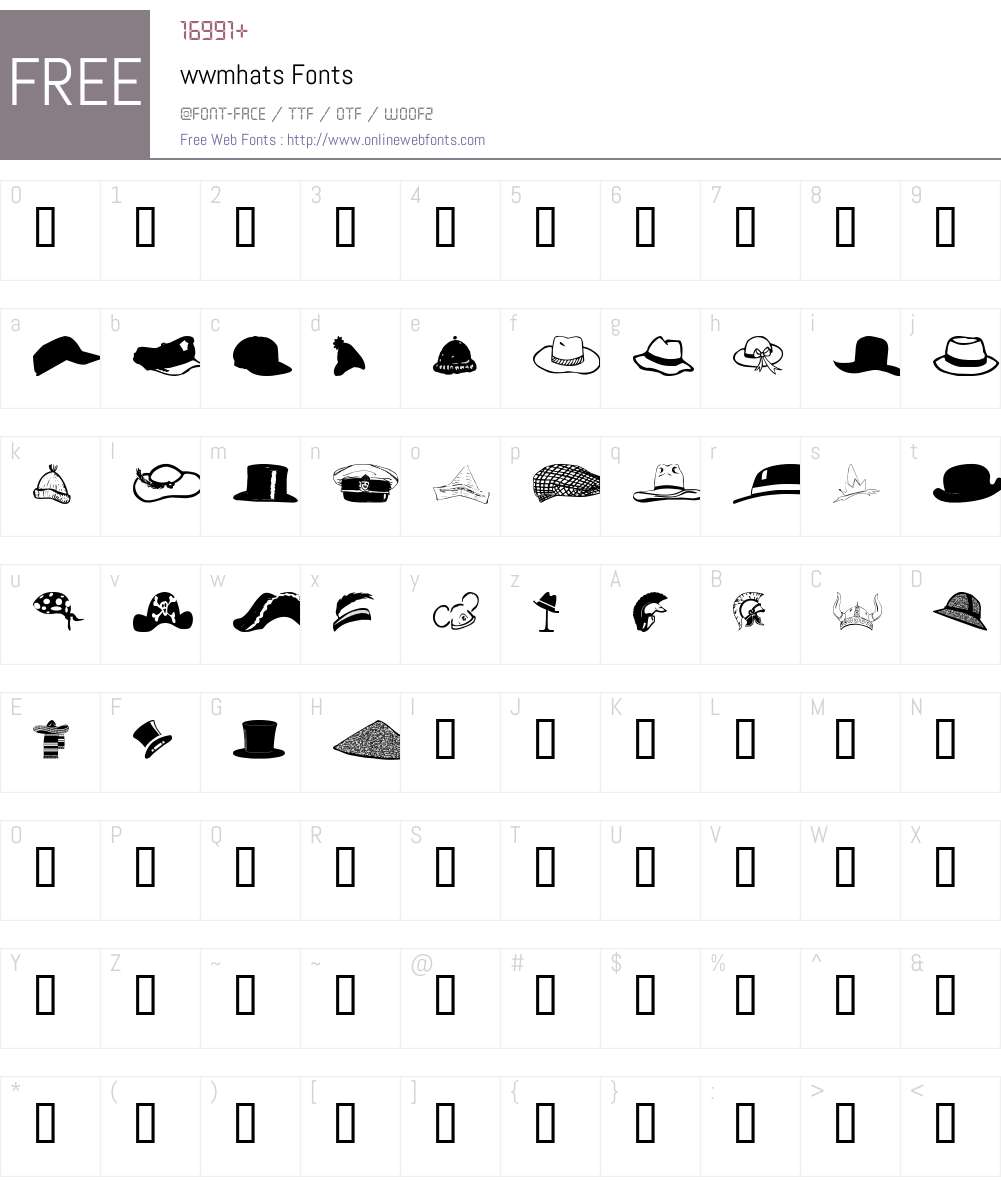 wwmhats Font Screenshots