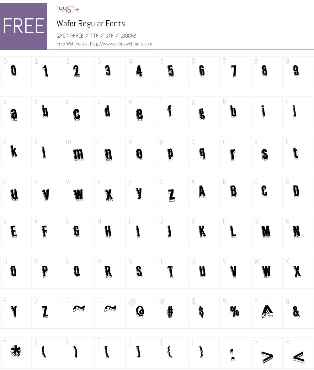 Wafer Font Screenshots