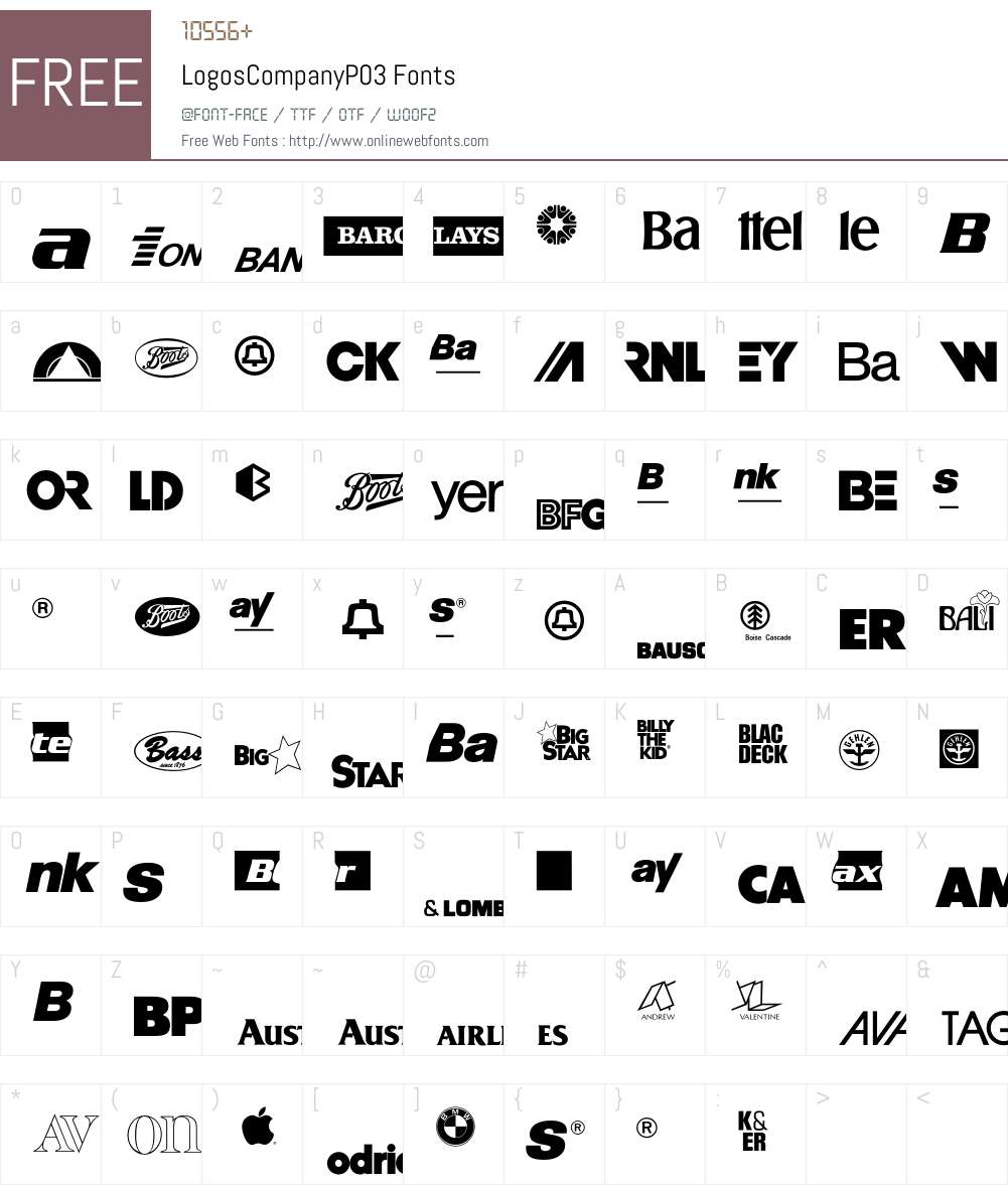 LogosCompany Font Screenshots
