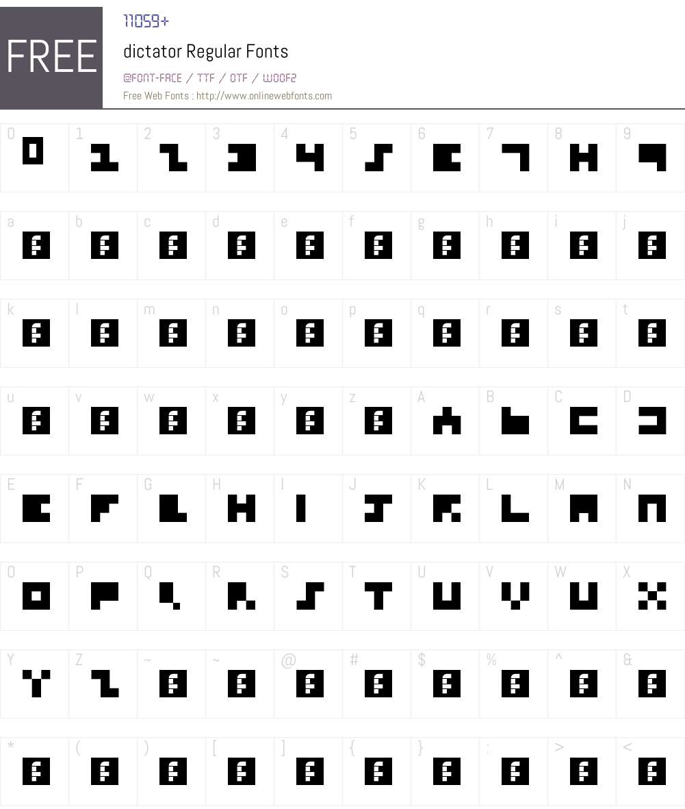 dictator Font Screenshots
