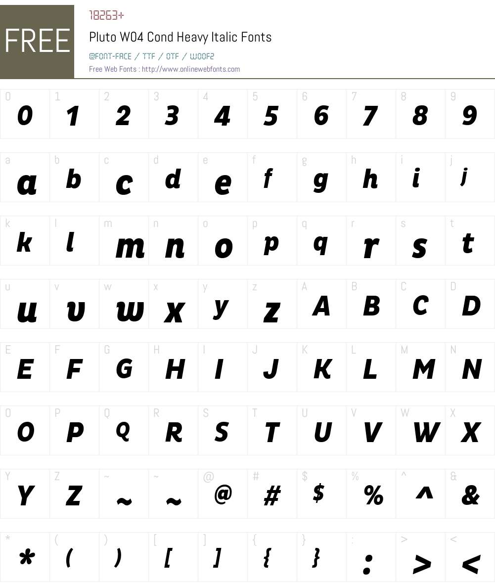 Pluto Font Screenshots