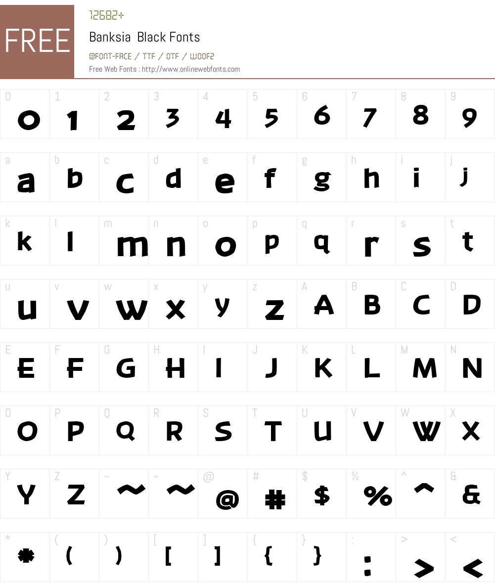 Banksia Font Screenshots