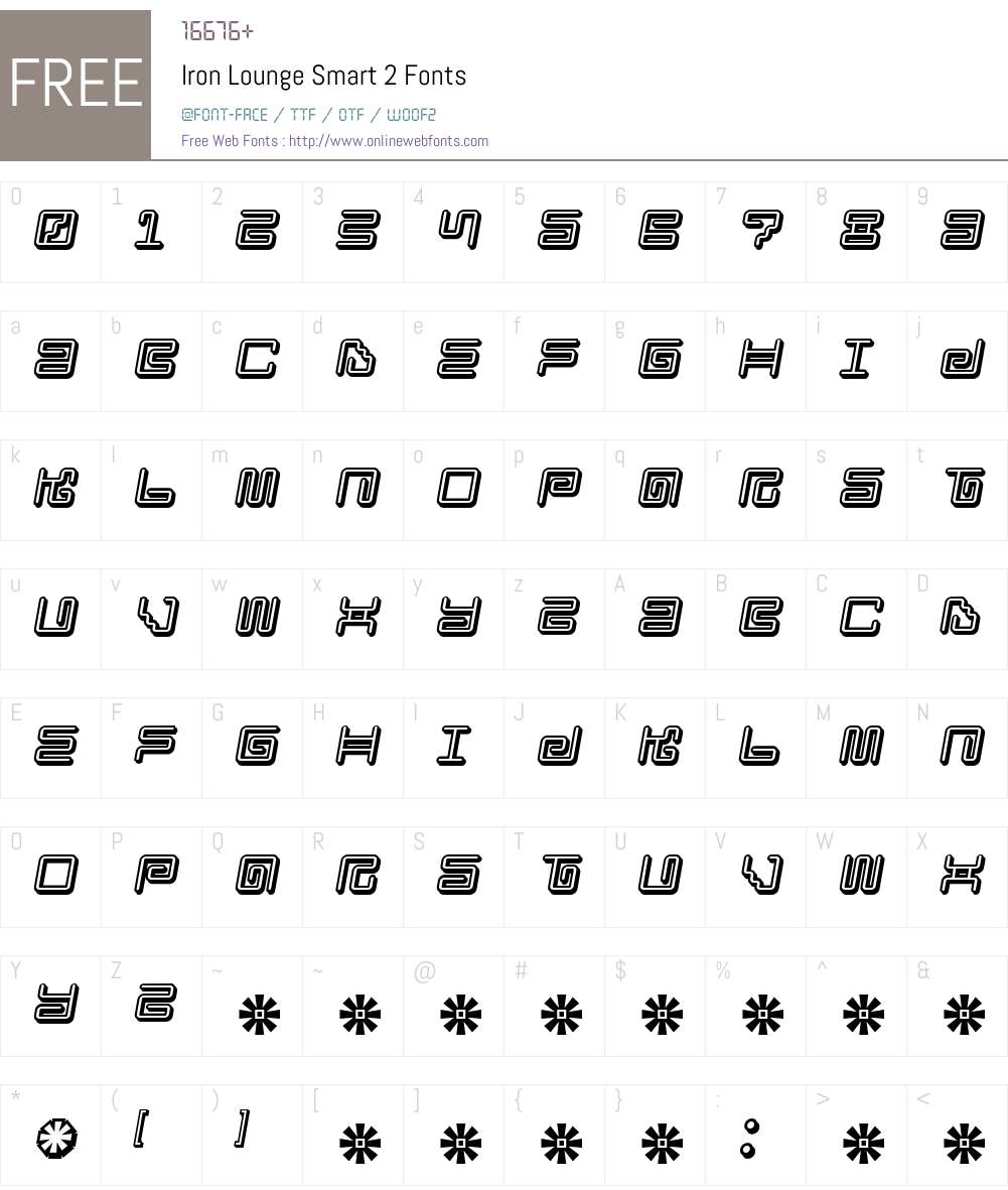 Iron Lounge Smart 2 Font Screenshots