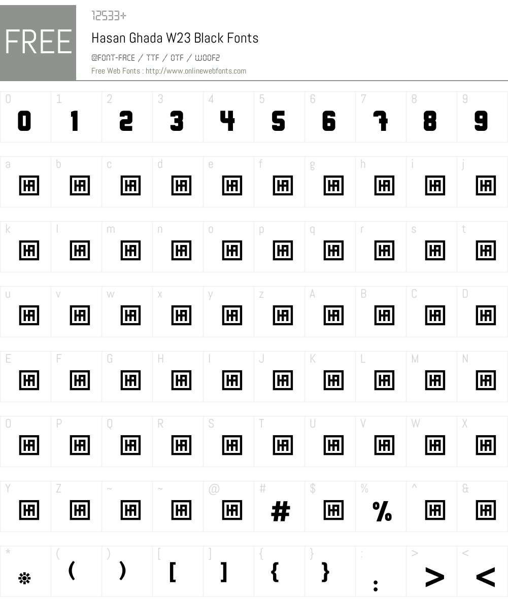 Hasan Ghada Font Screenshots