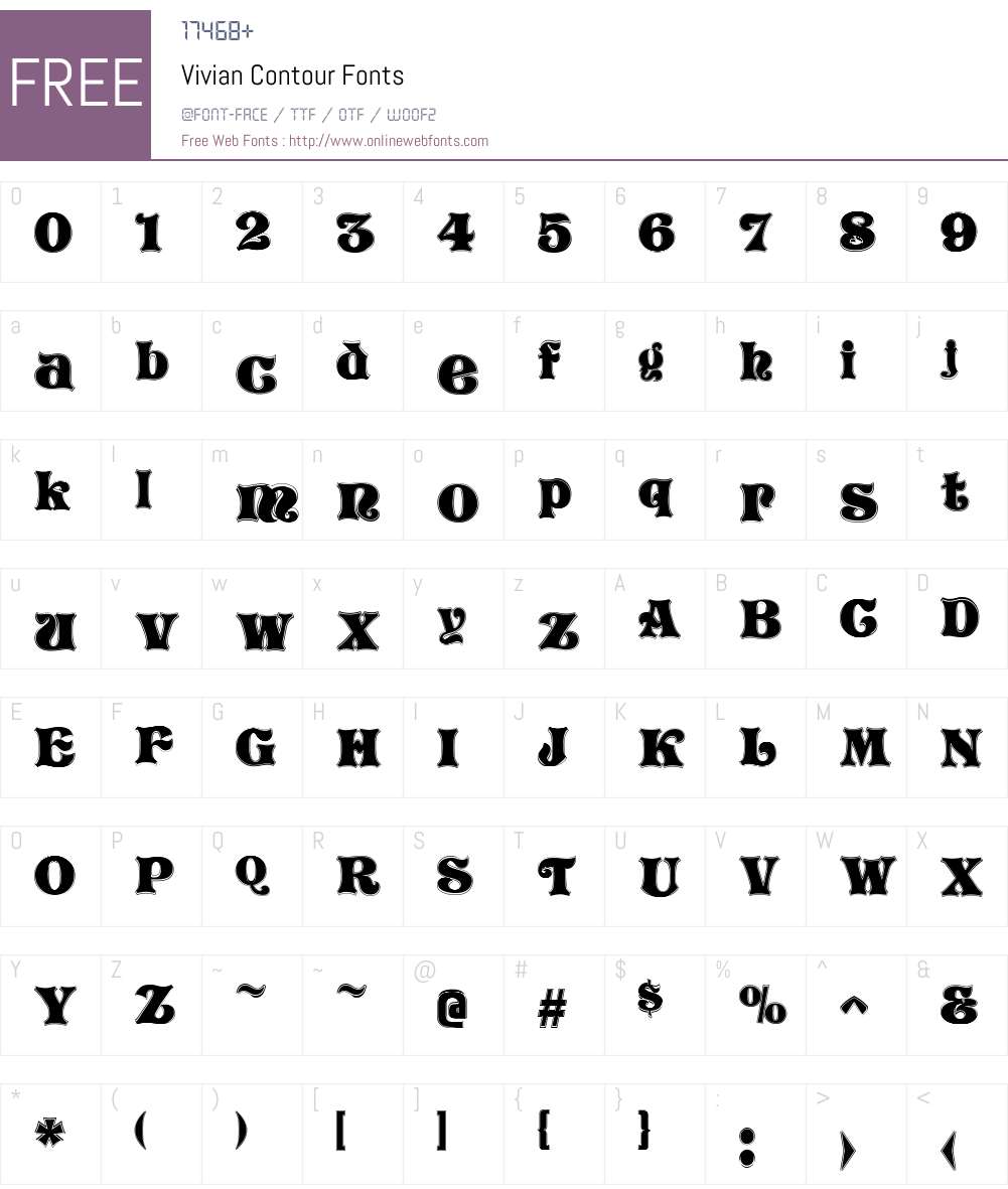 Vivian Font Screenshots