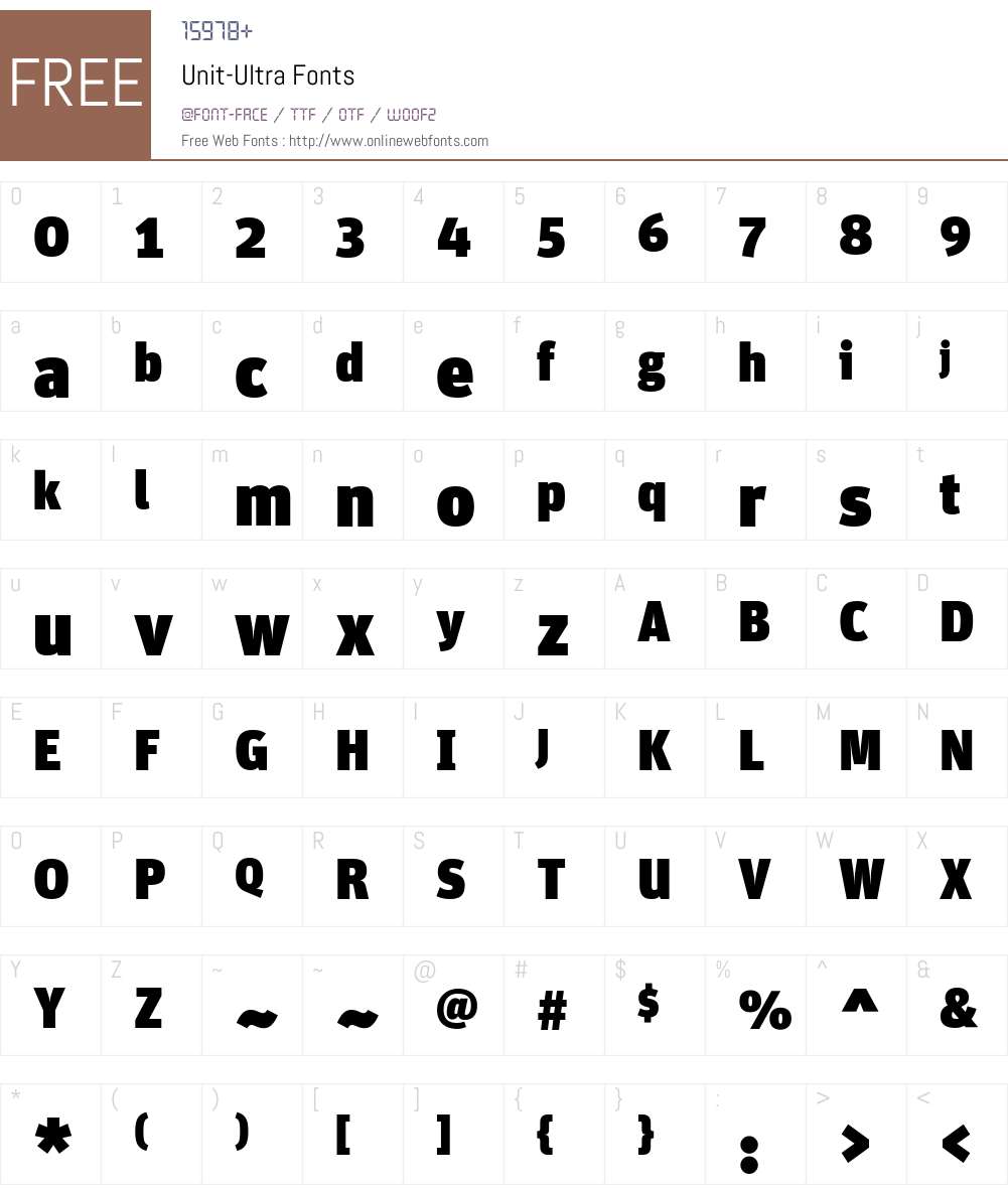 Unit-Ultra Font Screenshots