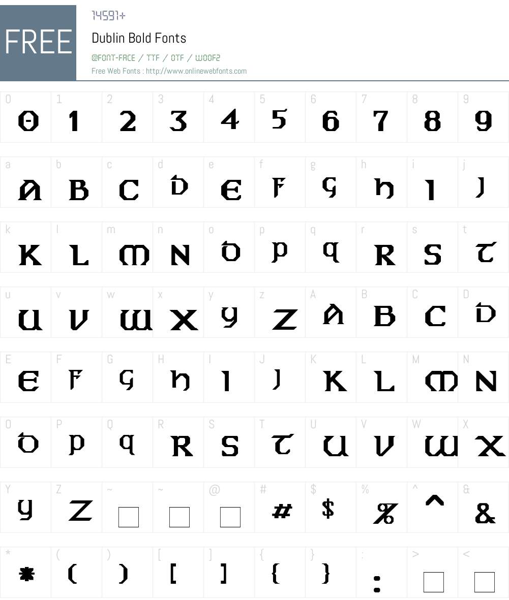 Dublin Font Screenshots