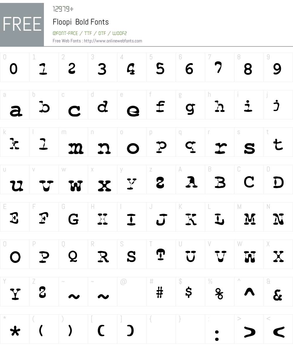 Floopi Font Screenshots