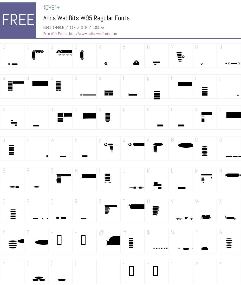 Ann's WebBits Font Screenshots