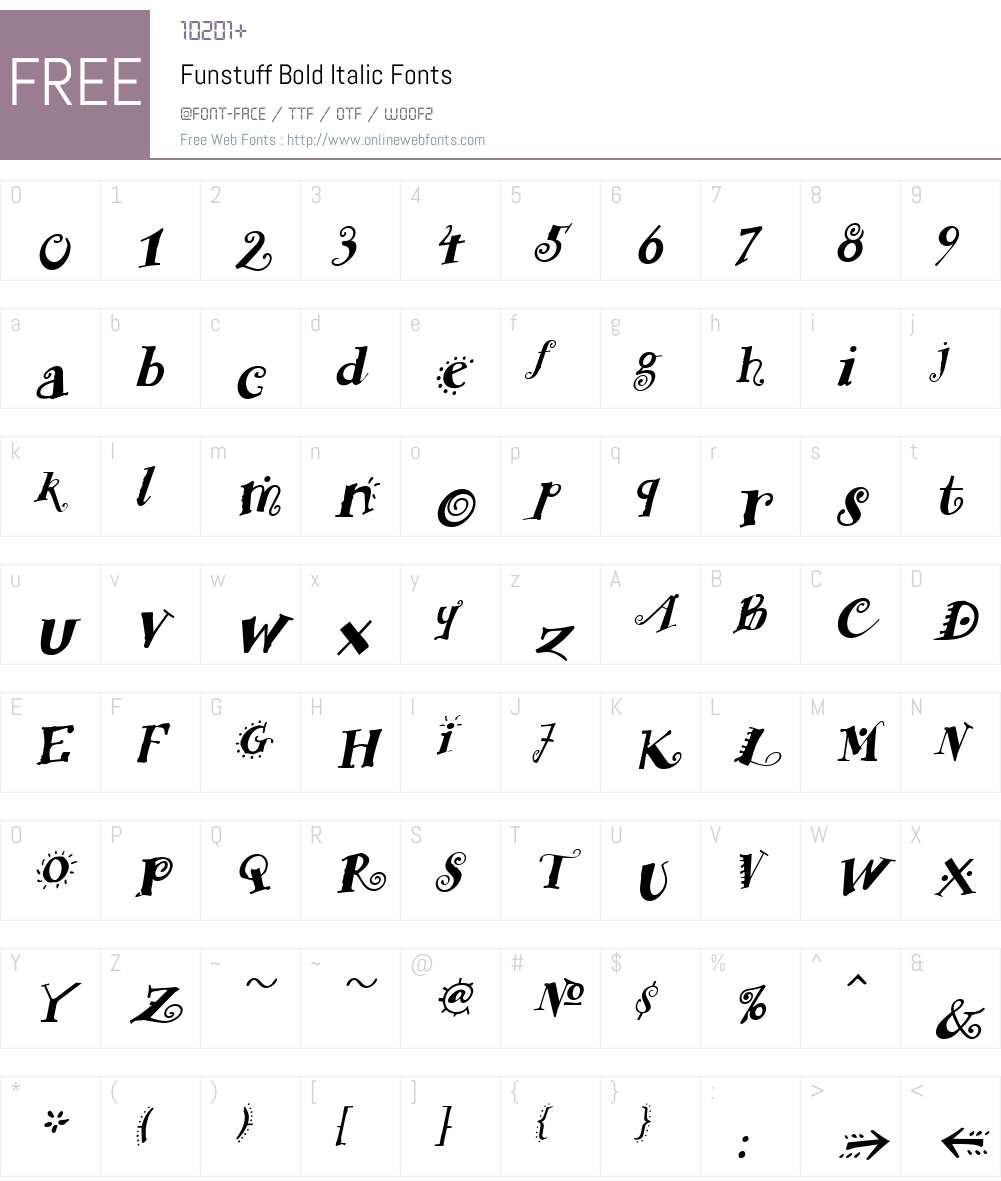 Funstuff Font Screenshots