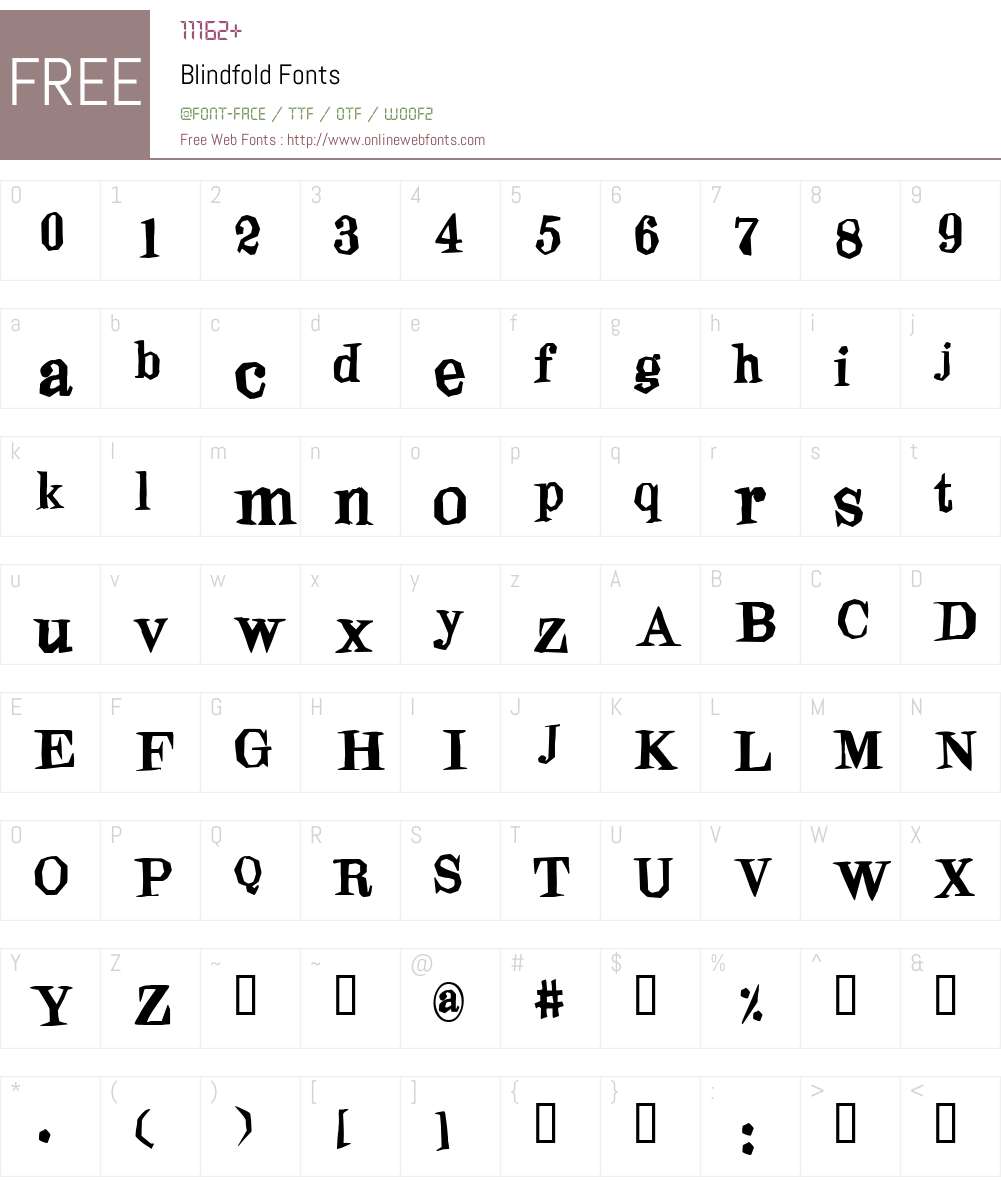 Blindfold Font Screenshots