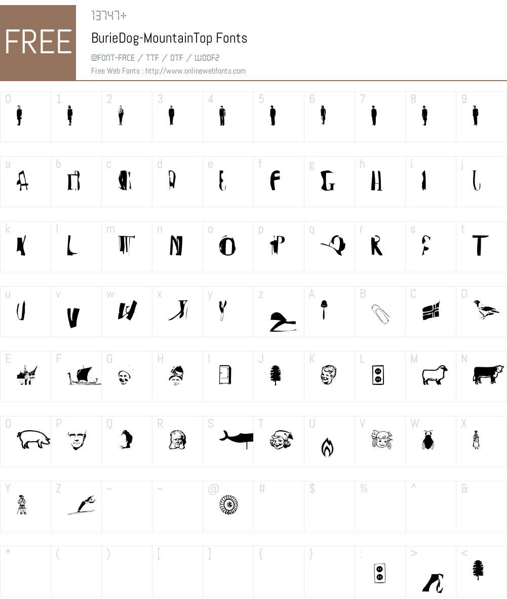BurieDog Font Screenshots