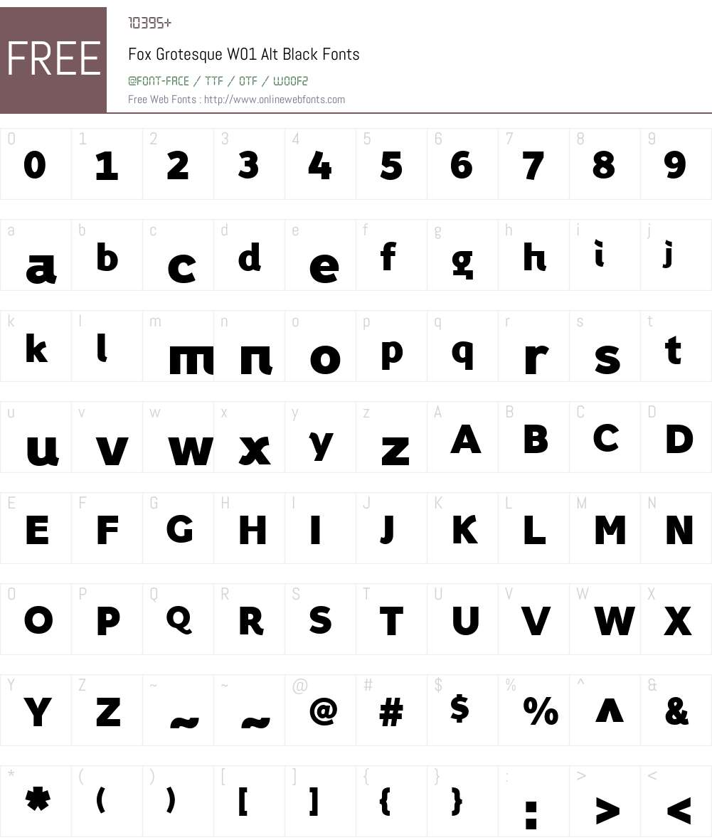 FoxGrotesqueW01-AltBlack Font Screenshots