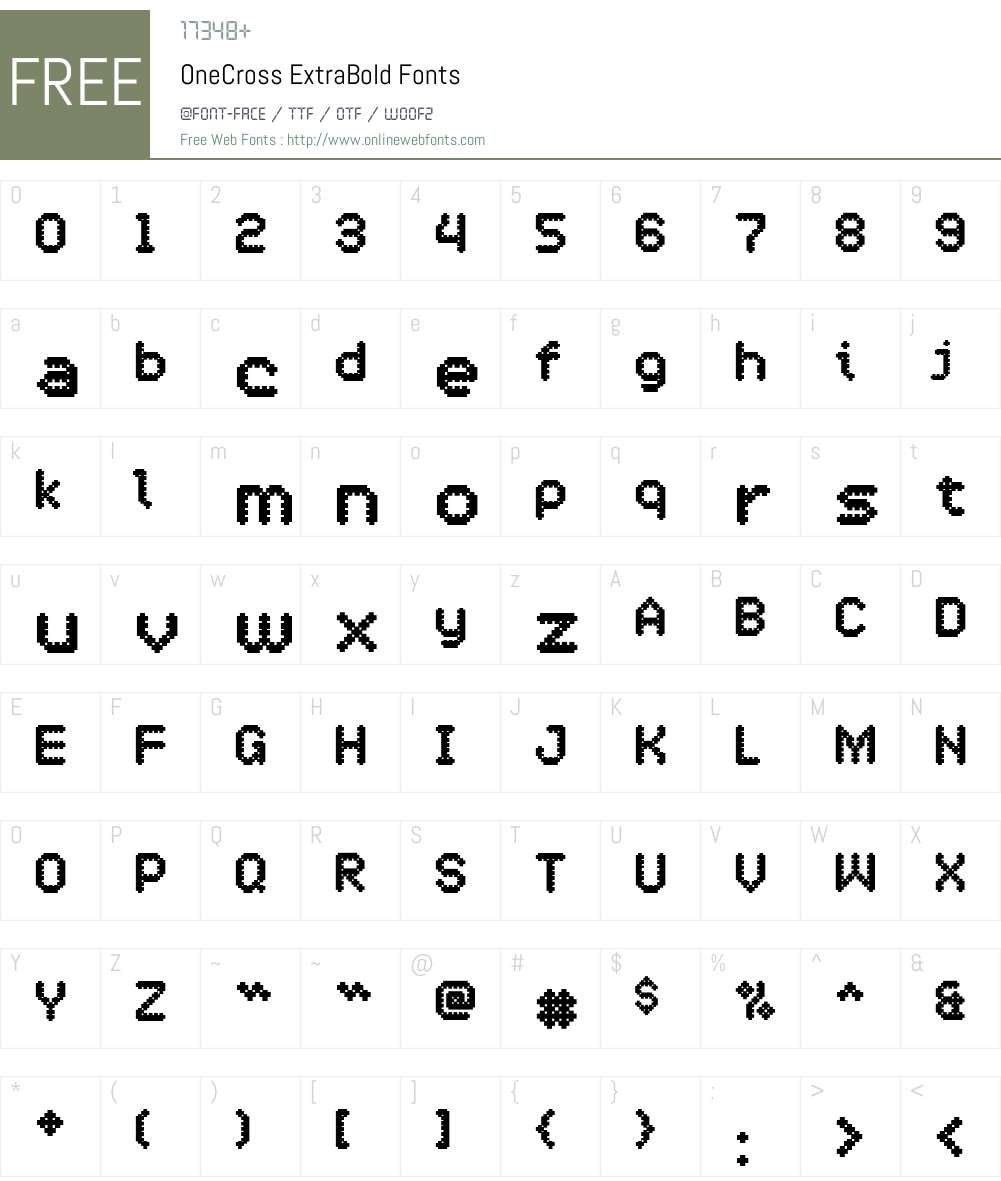 OneCross Font Screenshots