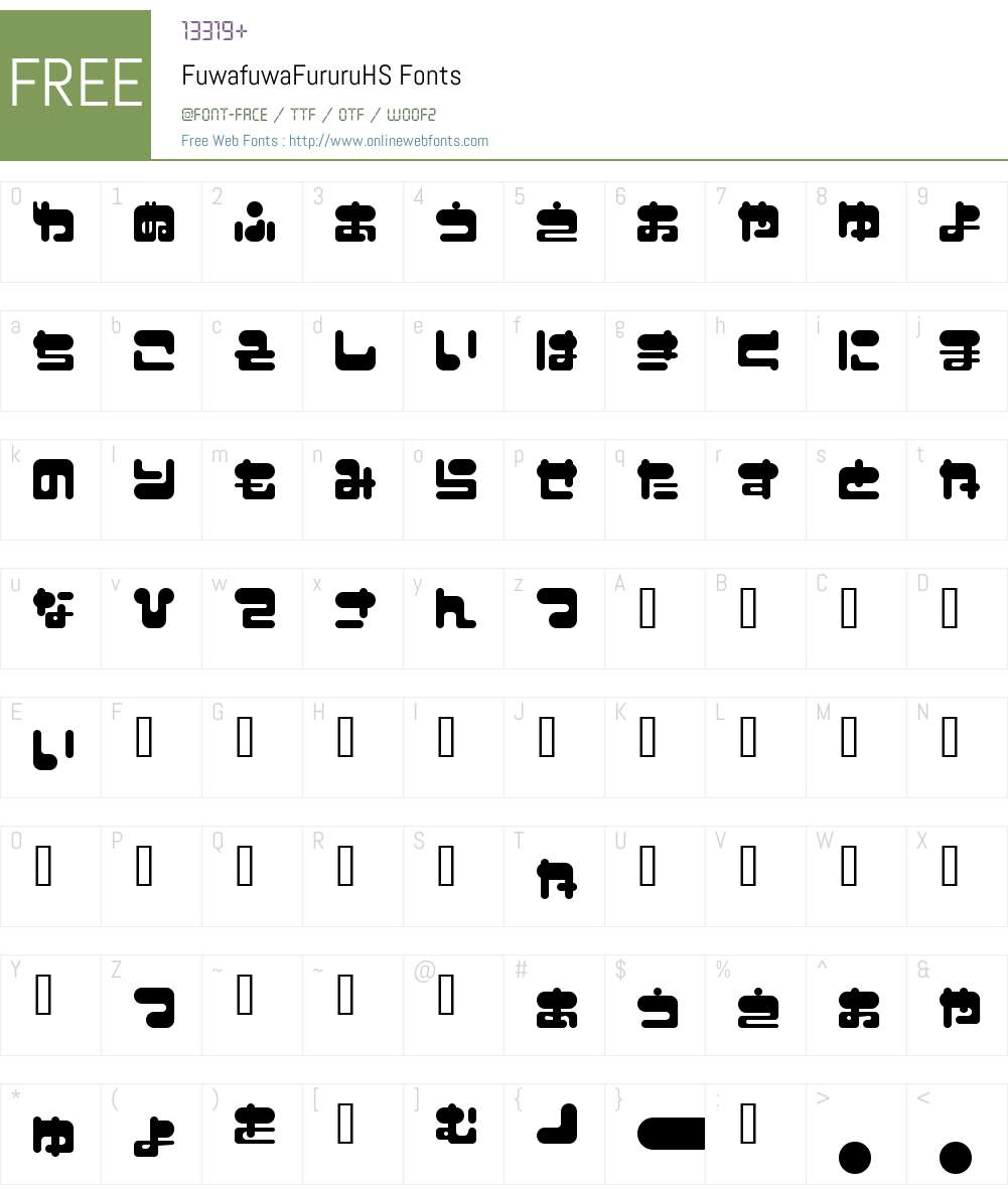 FuwafuwaFururuHS Font Screenshots