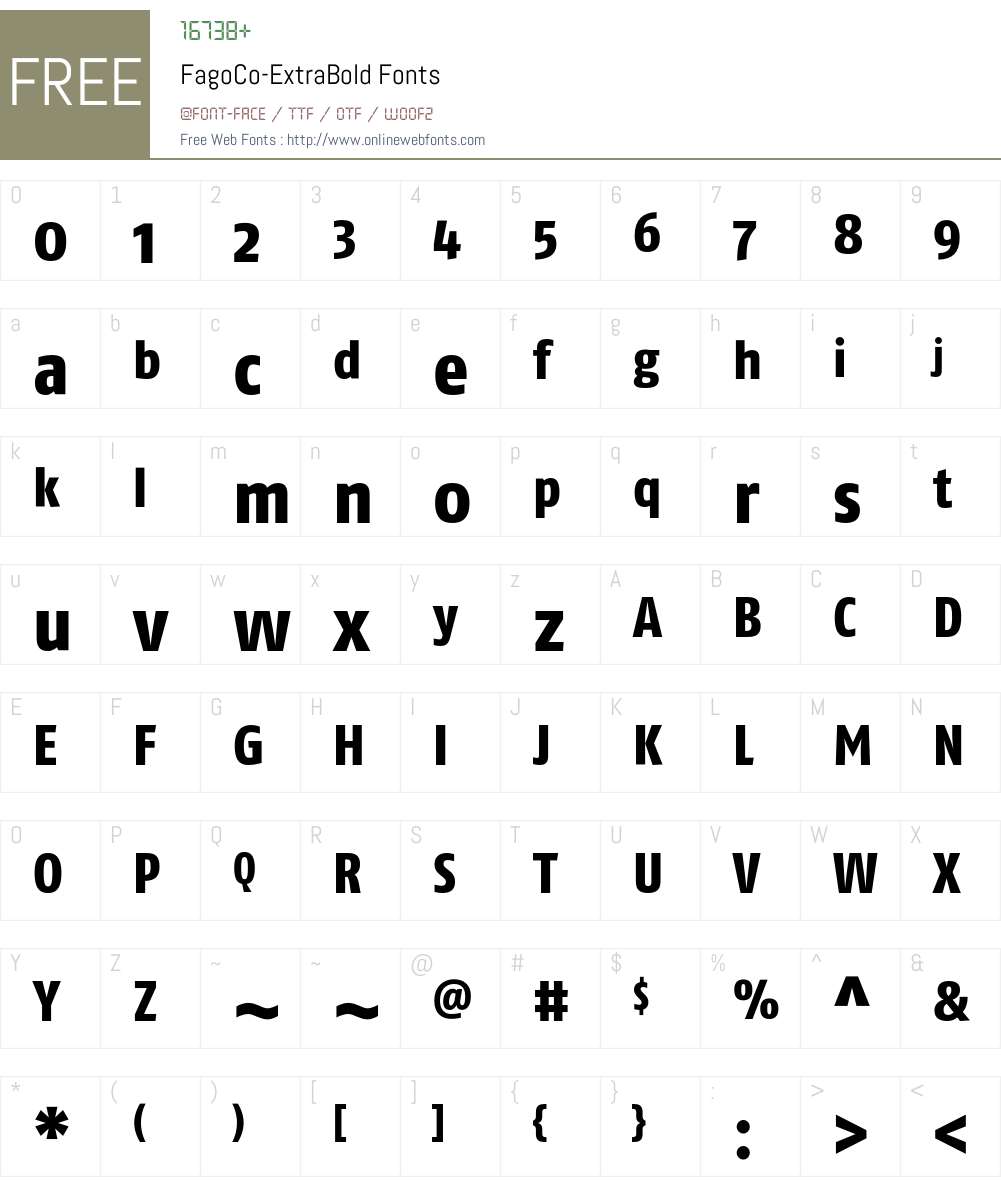 FagoCo Font Screenshots
