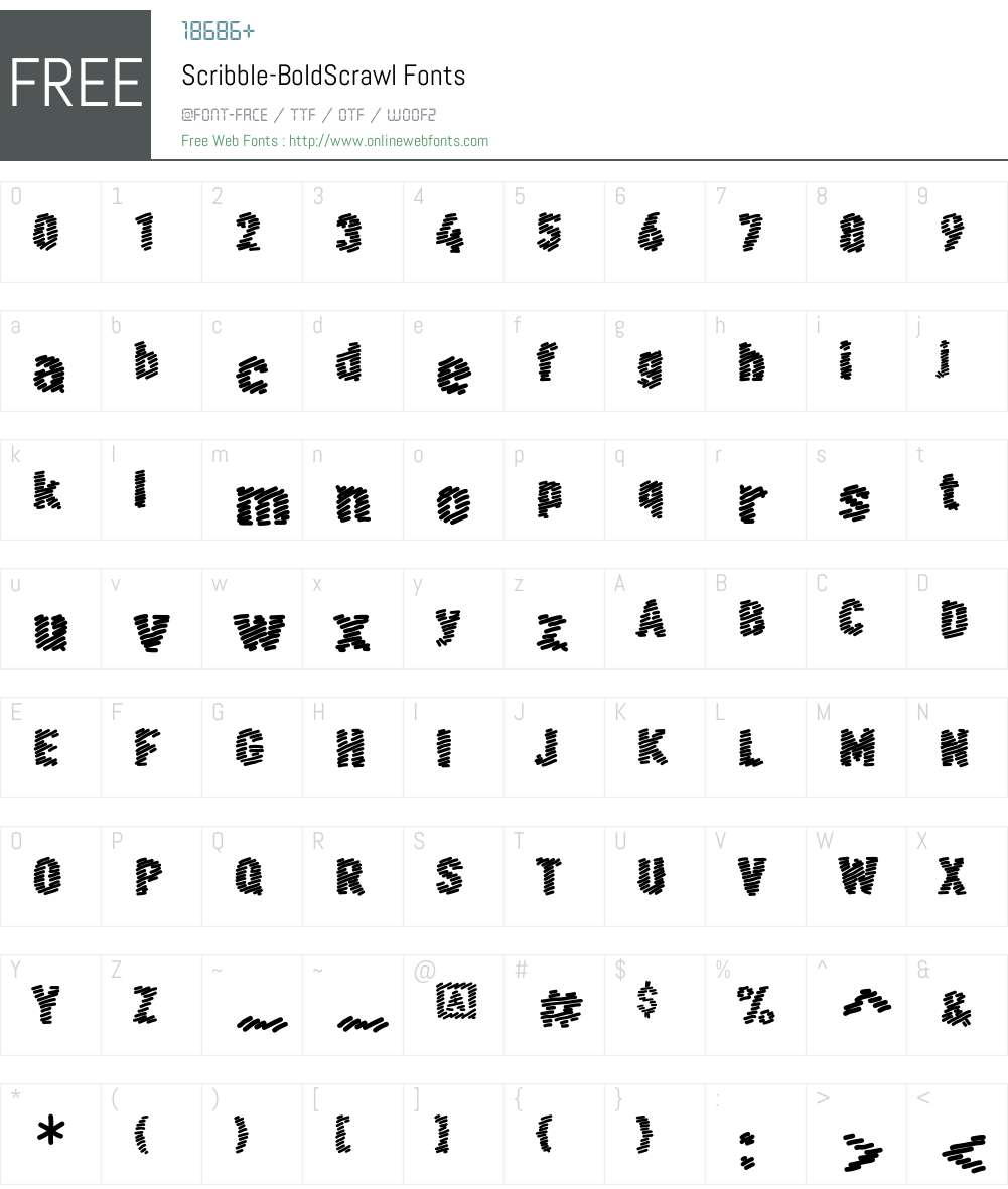 Scribble Font Screenshots