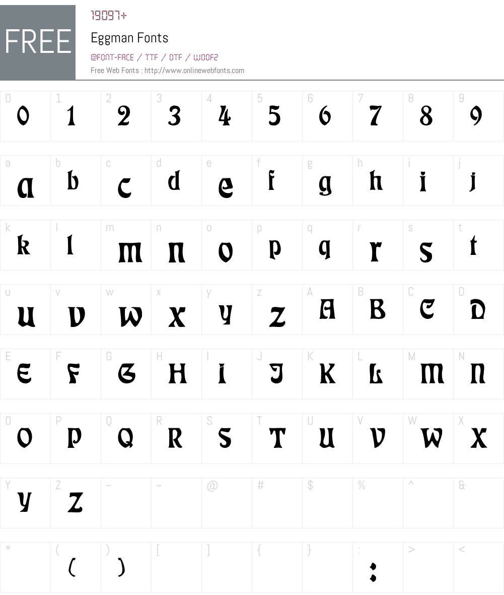 Eggman Font Screenshots