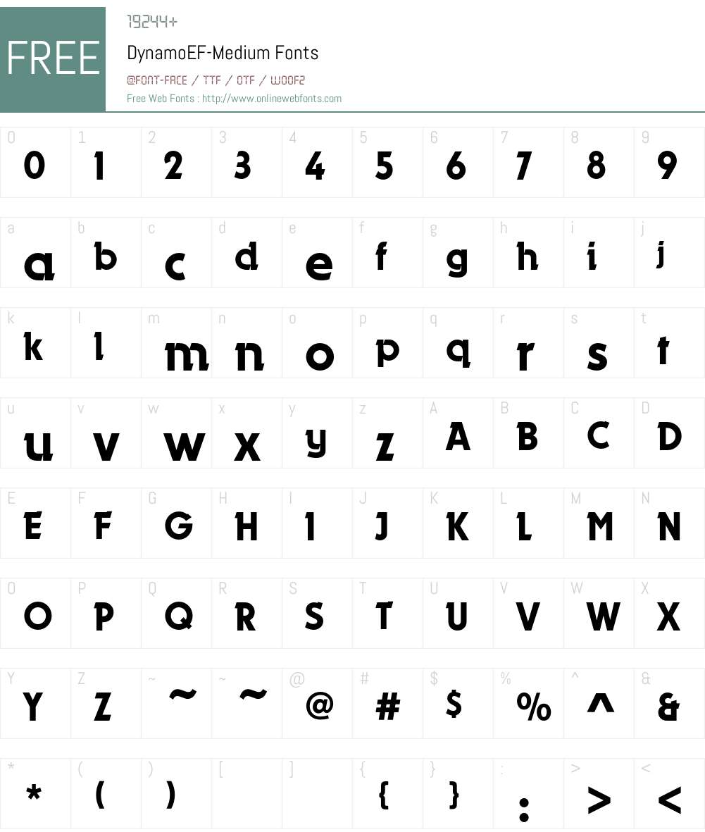 DynamoEF Font Screenshots