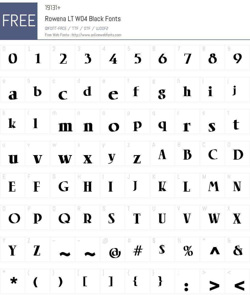 Linotype Rowena Font Screenshots