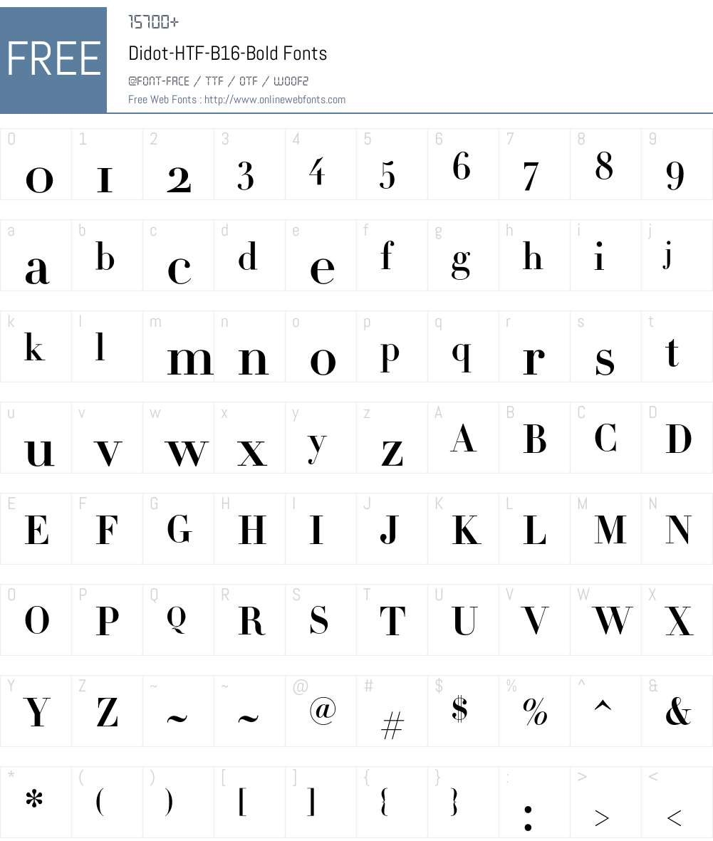Didot Font Screenshots
