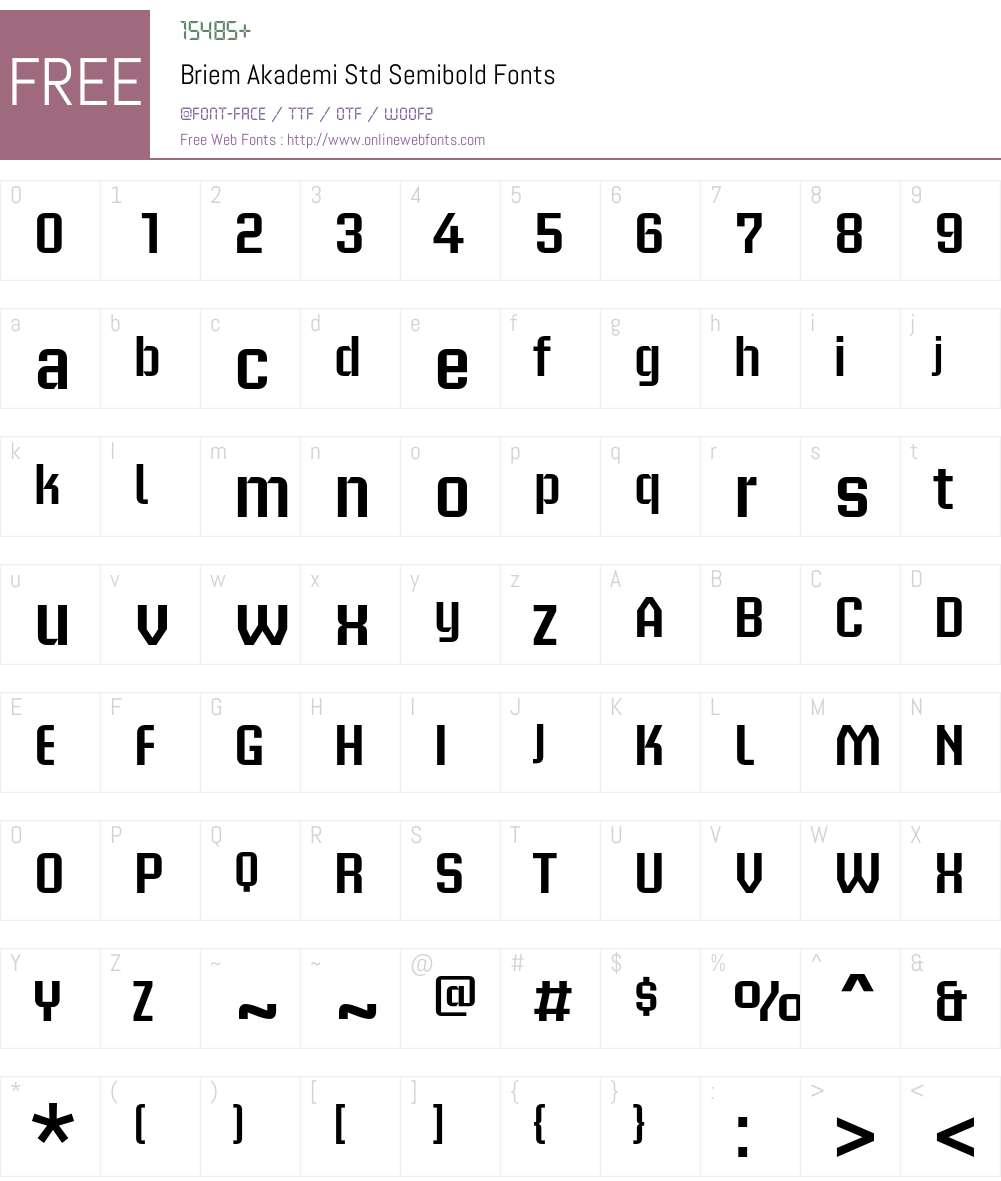 Briem Akademi Std Font Screenshots