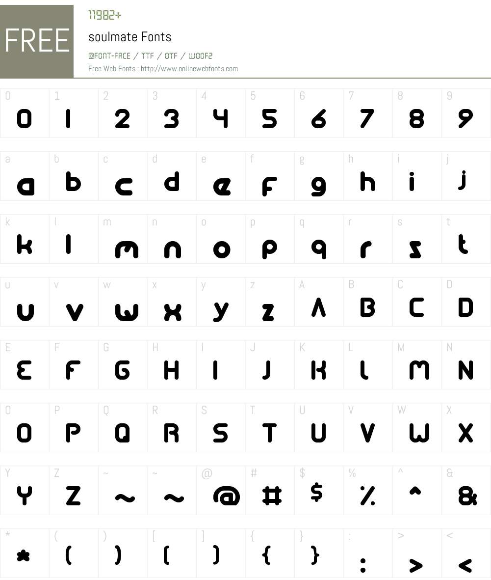soulmate Font Screenshots