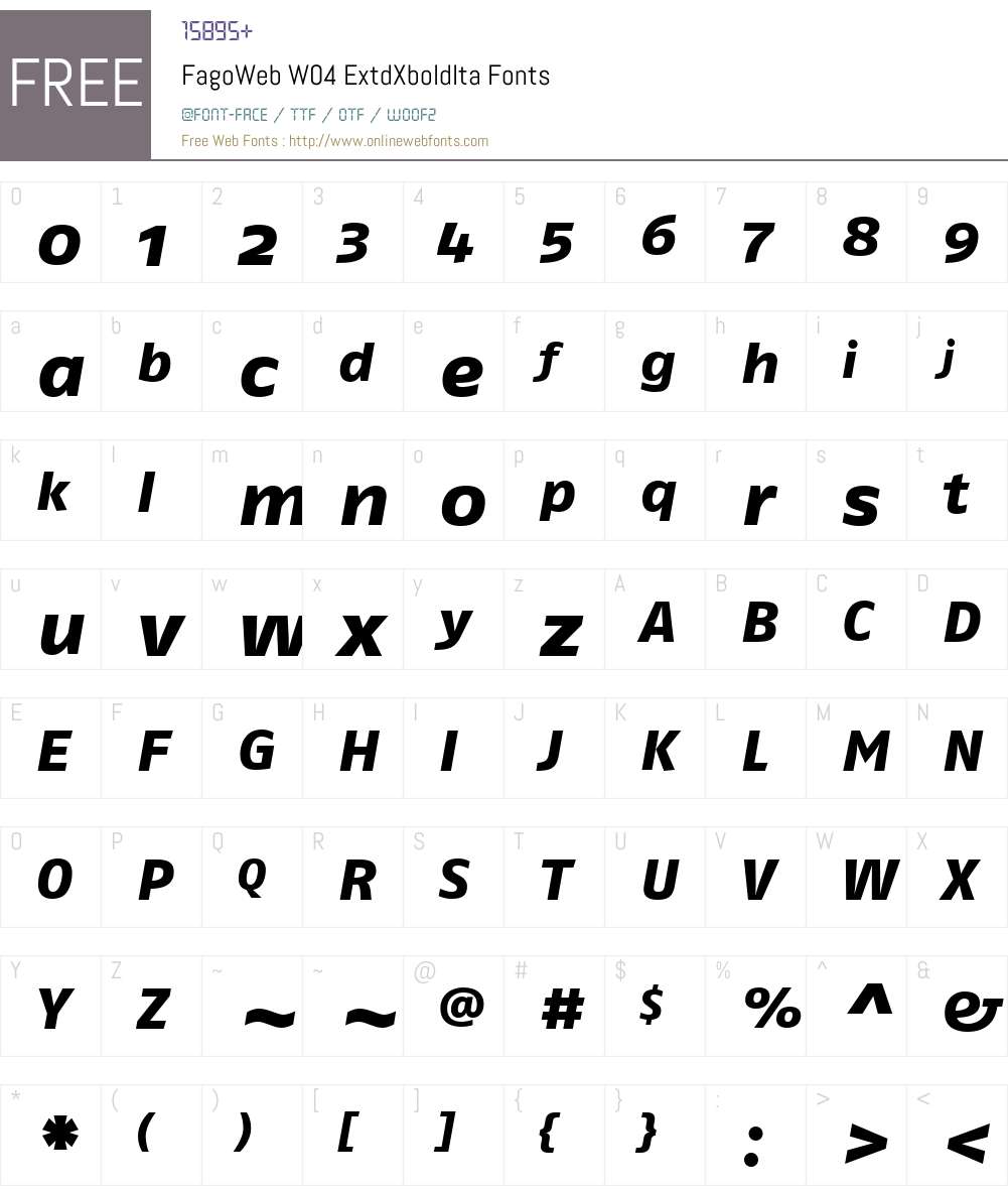 FF Fago Font Screenshots