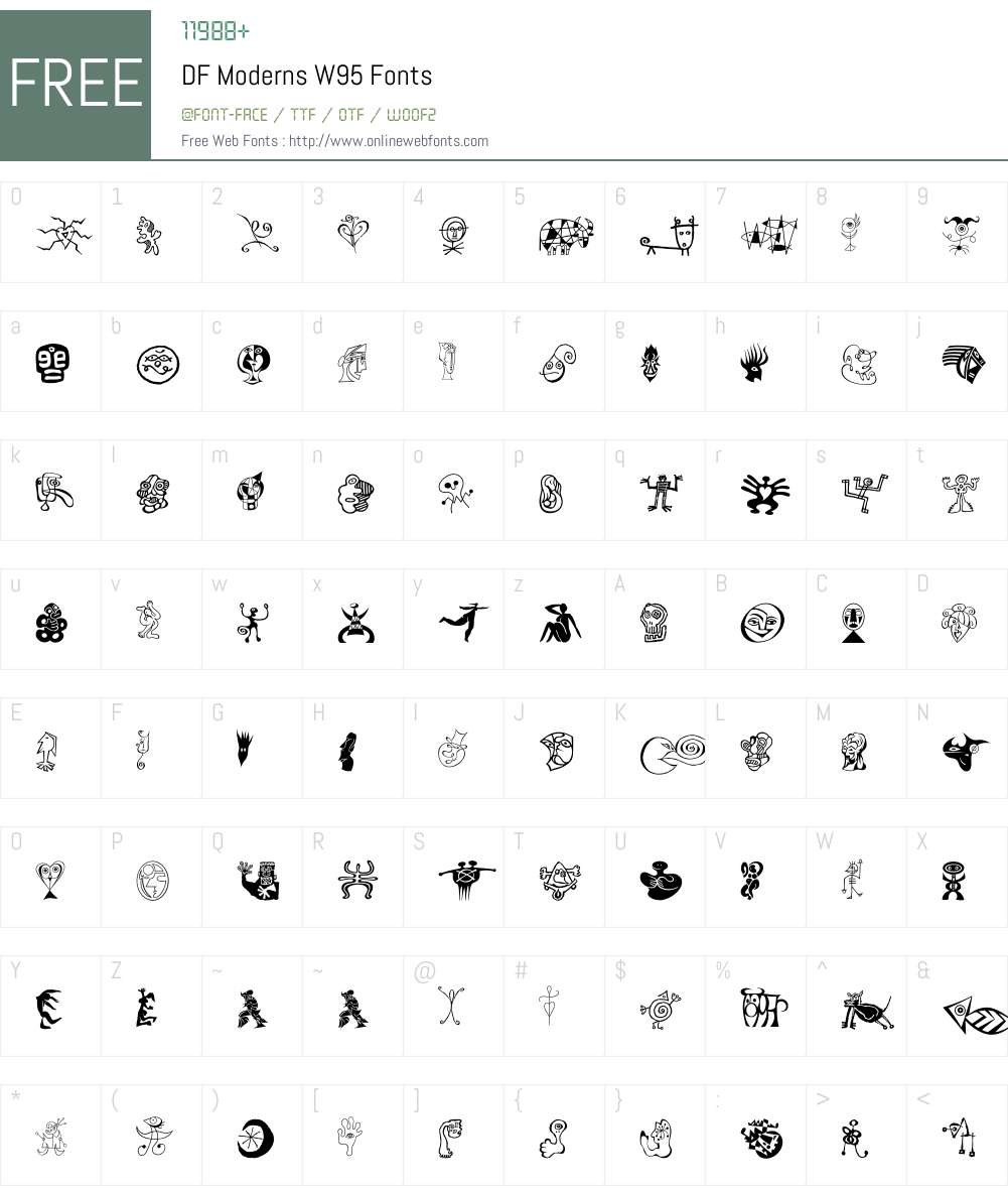 DFModernsW95 Font Screenshots