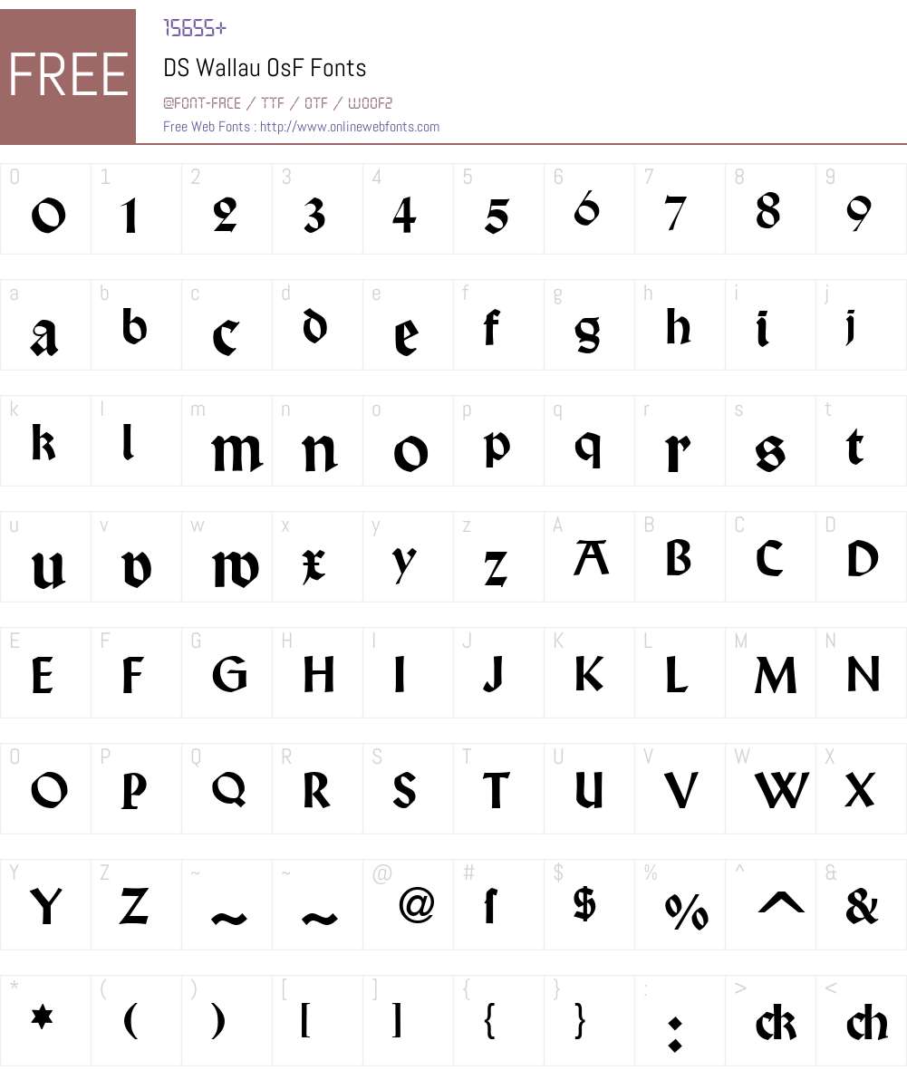 DS Wallau OsF Font Screenshots