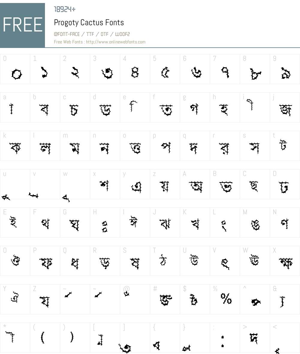 Progoty Cactus Font Screenshots