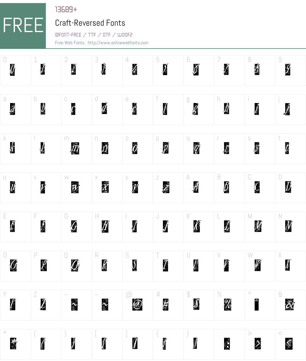 Craft Font Screenshots