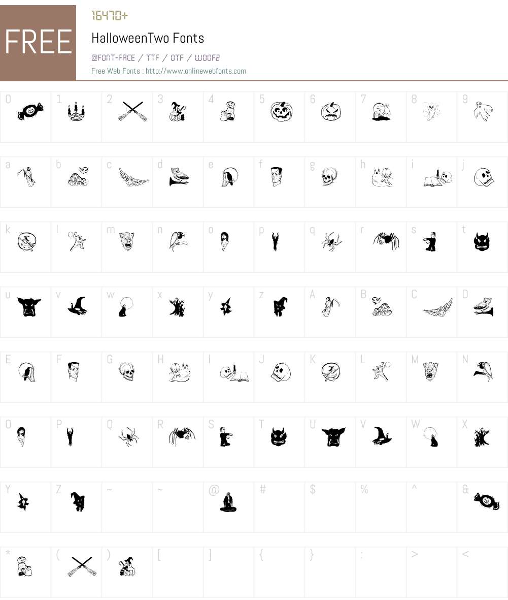 HalloweenTwo Font Screenshots